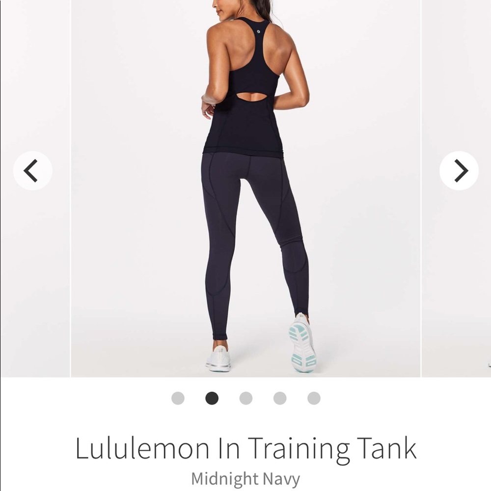 In Training Tank lululemon size 12 midnight navy